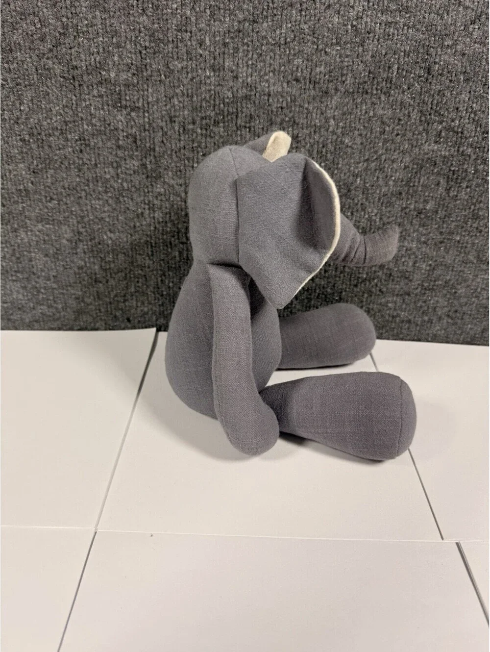 Petit Pamplemousse Peluches Elephant Plush Doll Gray Handmade